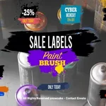 Videohive - Sale Labels Paint Brush - 51654377