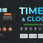 Videohive - Infographic - Timers And Clocks 51314447